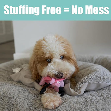 SPOT Skinneeez Flamingo 13 Inch Stuffing-Free Plush Squeaky Dog Toy – Soft Interactive Chew Toy for Small and Medium Dogs – Mess-Free Play for Light & Moderate Chewers