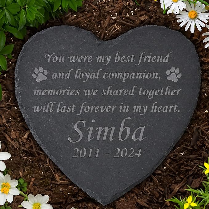 Personalized Pet Memorial Stone, Dog Memorial Gifts for Loss of Dog, Pet Loss Gifts, Pet Memorial, Loss of Dog Sympathy Gift, Dog Remembrance Gift, Pet Bereavement Gifts - Loyal Companion