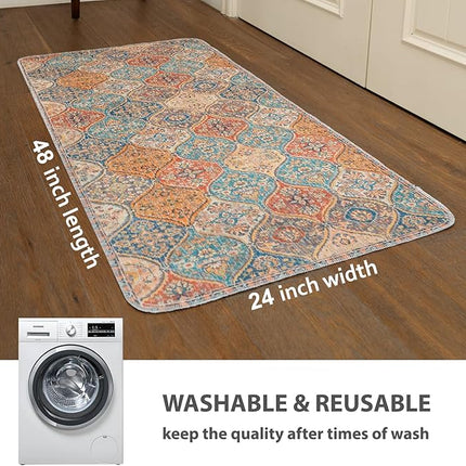 nunubaby Washable Pee Pads for Dogs, Stylish, Non-Slip and Leak-Proof Pee Pads. Reusable Potty Pads for Dogs for Crates and Floors.(Cream/Multi, 24" x48" )