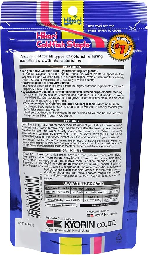 Hikari Staple Baby Pellet Fish Food 3.5oz