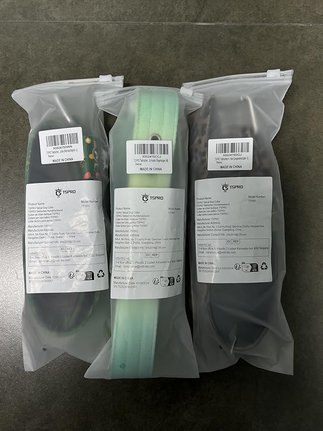 TSPRO Tactical Dog Collar 1.5 Inch Wide Thick Dog Collars with Heavy Duty Metal Buckle, Durable, Strong, Adjustable for Medium to Large Dogs (Rainbow M)