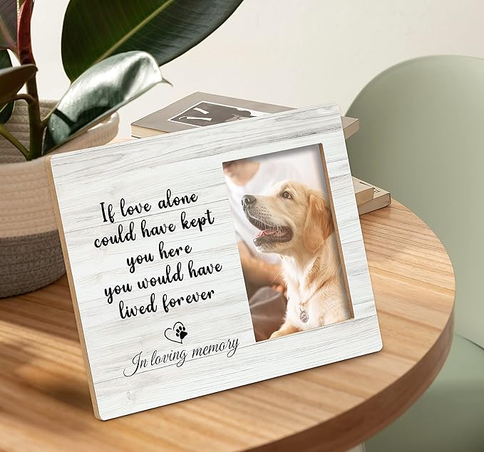 SRADMO Dog Memorial Picture Frame,Dog Frames For Pictures Memorial,Pet Memory Picture Frame,Pet Dog Cat Memorial Photo Frame 4x6,Dog Picture Frames For Dogs That Passed,Passed Away Dog Memorial Gifts (colour-1)