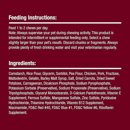 SmartBones Chicken Wrapped Stuffed Twists, Treat Your Dog to a Rawhide-Free Chew Made with Real Meat and Vegetables, 10 Count