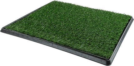 Artificial Grass Puppy Pee Pad for Dogs and Small Pets - 20x30 Inch, Reusable 4-Layer Turf Pads for Dogs with Tray - Indoor and Outdoor Fake Grass Potty Pet Supplies by PETMAKER