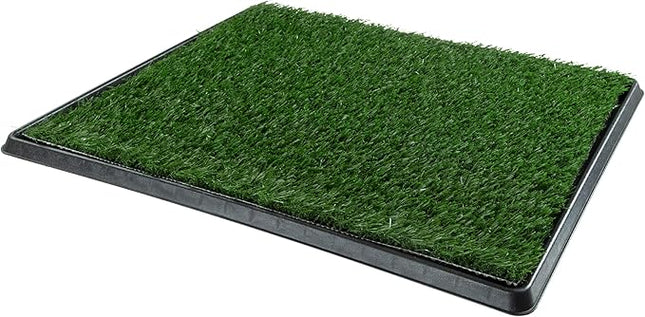 Artificial Grass Puppy Pee Pad for Dogs and Small Pets - 16x20 Reusable 4-Layer Turf Pads for Dogs with Tray - Indoor and Outdoor Fake Grass Potty Pet Supplies by PETMAKER