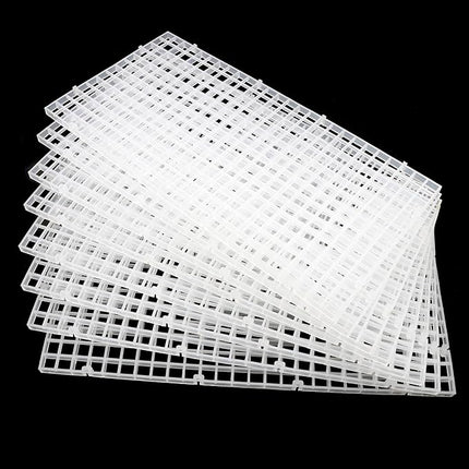 Aquarium Fish Tank Bottom Isolation 8 Pcs, Plastic Egg Crate Grid Divider Tray Egg (S 8pcs)