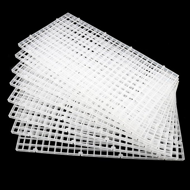 Aquarium Fish Tank Bottom Isolation 8 Pcs, Plastic Egg Crate Grid Divider Tray Egg (S 8pcs)