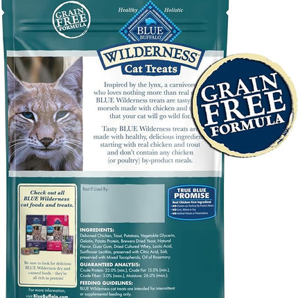 Blue Buffalo Wilderness Soft Cat Treats, Made with Natural Ingredients, Chicken & Trout Recipe, 2-oz Bag