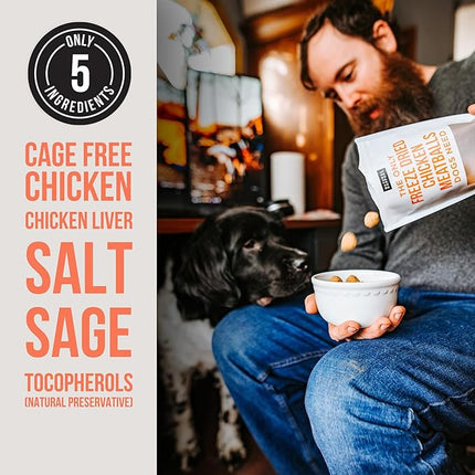 Natural Rapport Chicken Meatball Treats - The Only Chicken Meatballs Dogs Need - All Natural for Small & Large Dogs (4 oz)