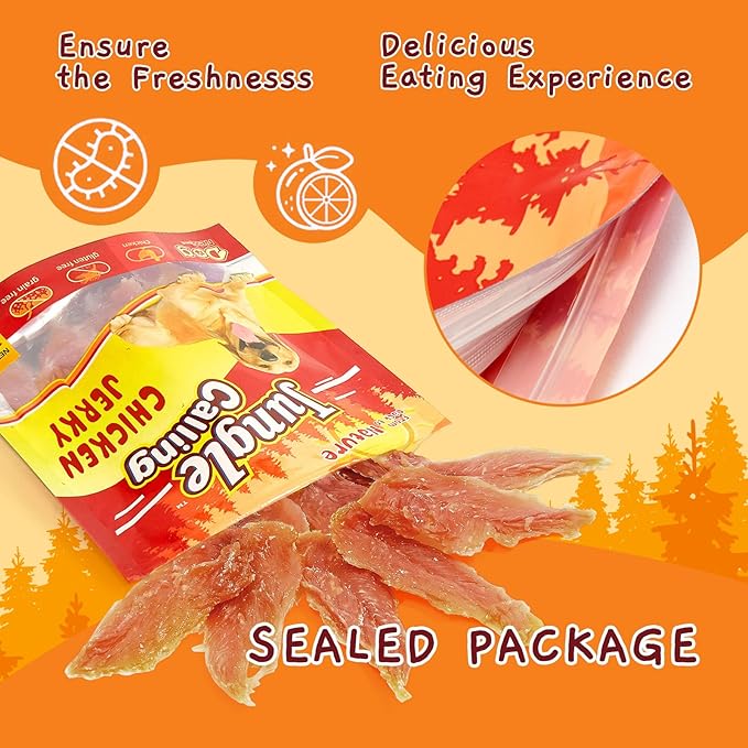 Jungle Calling Dog Treats Chicken Jerky Training Treats, Slow Roasted Snacks for Medium and Large Dogs Chewy Treats 10.6 Ounce (Chicken Jerky)