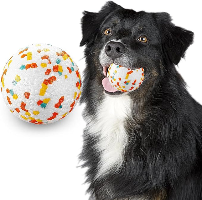 Dog Balls, Indestructible Dog Toy Ball for Aggressive Chewers, Durable High Elasticity Interactive Ball for Training Dog Catch and Fetch, Large Medium Small Dog and Puppies(3in, 1pcs)