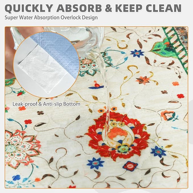 KOOLTAIL Washable Pee Pads for Dogs, 2 Pack Super Absorbent Reusable Puppy Training Pads Waterproof, Nonslip and Leak-Proof Dog Pee Pads, Large Pet Mats Whelping Pads for Floor, Crate, Couch 36"x36"