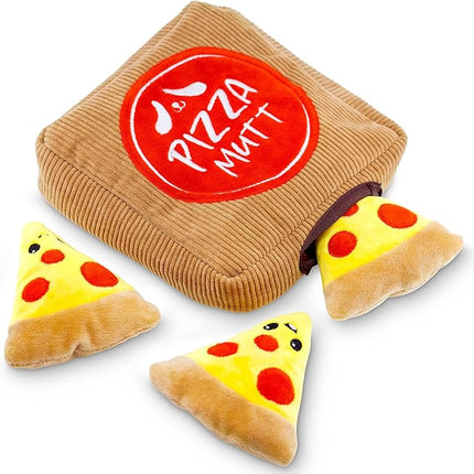 Pet Craft Supply Hide and Seek Plush Dog Toys Crinkle Squeaky Interactive Burrow Activity Puzzle Chew Fetch Treat Hiding Brain Stimulating Cute Funny Toy Bundle Pack for Small and Medium Dogs Puppies