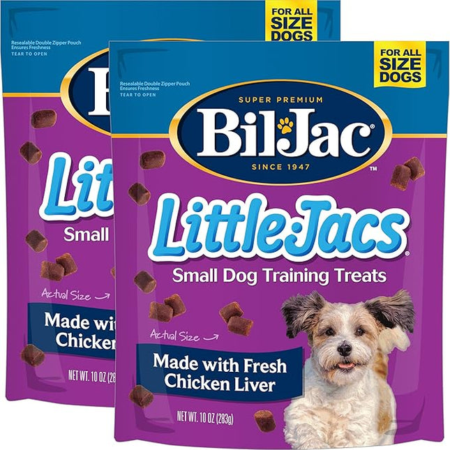 Bil-Jac Little Jacs Small Dog Training Treats, Chicken Flavor, Made with Chicken Liver, 10oz (2 - Pack)