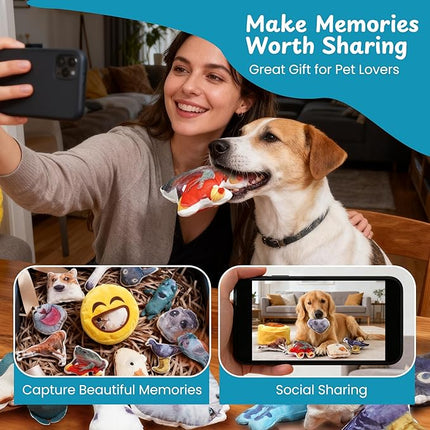 Nocciola Plush Squeaky Dog Toys – 12 Pack Small Dog Chew Toys with Squeakers, Soft Stuffed Puppy Toys with Carry Bag for Small & Medium Dogs