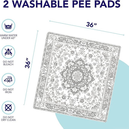 PUPIBOO Washable Pee Pads for Dogs and Cats - Super Absorbent Reusable Puppy Training Pads - 100% Waterproof, Leak-Proof & Non-Slip Whelping Pads for Pet Housebreaking