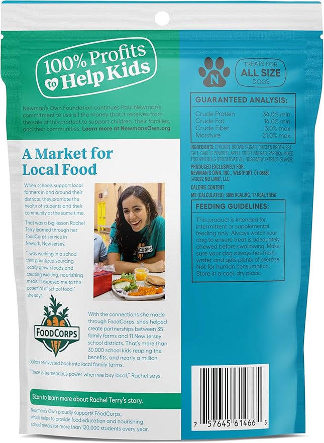 Newman's Own Jerky Treats for Dogs - Original Chicken Recipe | Made with US Farm-Raised Chicken | Grain Free | High in Protein | 5 oz Bag (Pack of 6)