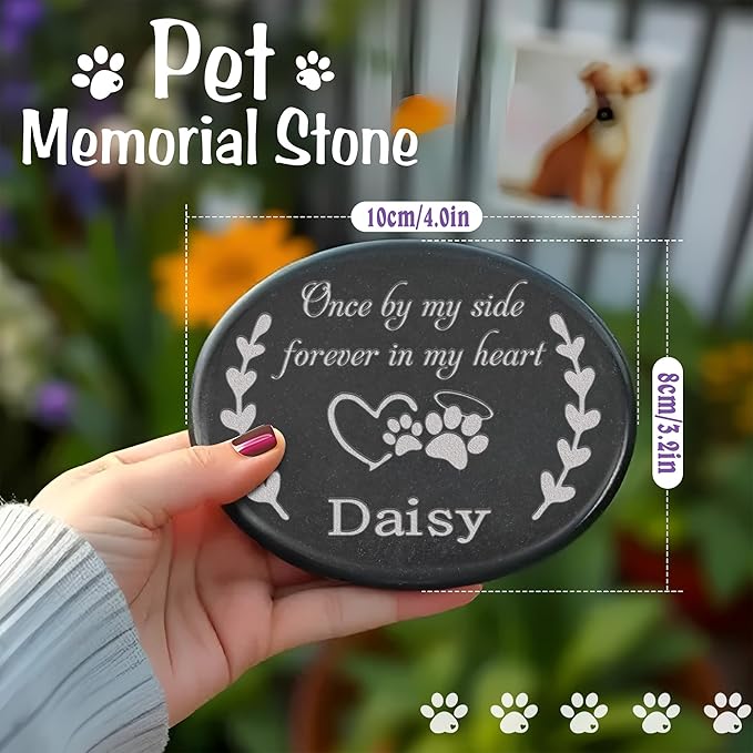 Personalized Dog Memorial Stone, Pet Memorial Stone, Pet Memorial Gifts, Dog Memorial Gifts for Loss of Dog, Loss of Cat Sympathy Gift, Cat Memorial Gifts, Pet Loss Gifts