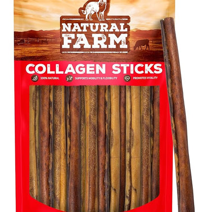 Natural Farm Chicken Stuffed Collagen Chews for Dogs (12 Inch, 12 Pack), Rawhide-Free Collagen Sticks, Odor-Free Natural Dog Chews, Long Lasting Treats for Small, Medium Dogs