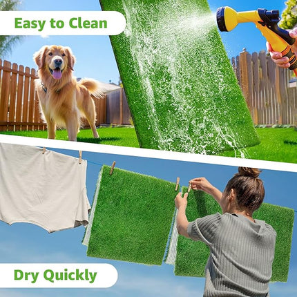 Artificial Dog Grass Pee Pad: 39''x 31.5'' 1 Pack Professional Indoor Outdoor Potty Training Rug - Large Replacement Turf Mat with Excellent Drainage - Pet Fake Grass Turf for Patio Lawn Decoration