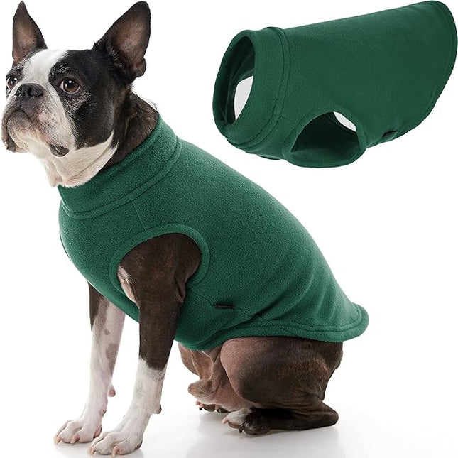 Gooby Stretch Fleece Vest Dog Sweater - Forest Green, X-Large - Warm Pullover Super Stretchy Fleece Dog Jacket for Small to Large Dogs