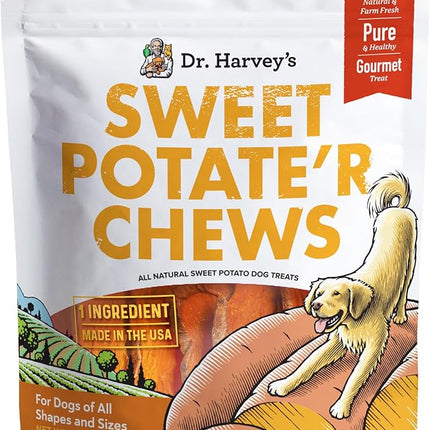 Dr. Harvey's Sweet Potate'r Chews - Natural Sweet Potato Treat for Dogs (16 ounces)