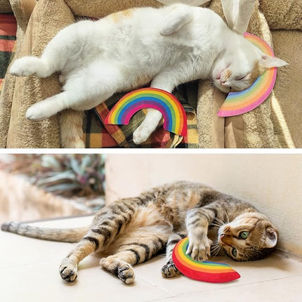 Christmas Catnip Toys for Indoor Cats Kitten, Xmas Kitty Toys Kicker Pillow 2Pcs, Interactive Cat Nip Chew Teeth Cleaning Toy for All Pet Breed