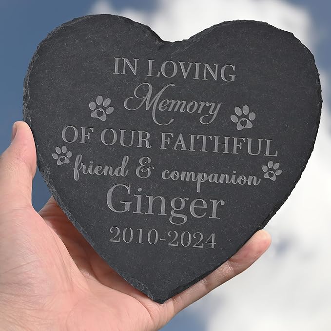 Personalized Pet Memorial Stone, Dog Memorial Gifts for Loss of Dog, Pet Loss Gifts, Pet Memorial, Loss of Dog Sympathy Gift, Dog Remembrance Gift, Pet Bereavement Gifts - FRIEND & COMPANION