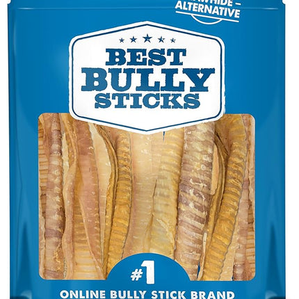 Best Bully Sticks Premium 12 Inch Beef Trachea for Dogs - 12 Count (Pack of 1) - All-Natural, Grain-Free, Single-Ingredient, Promotes Dental Health