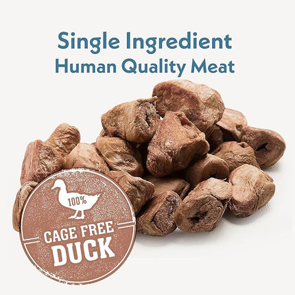 Fresh Is Best Freeze Dried Dog Treats – Raw Freeze Dried Cat Treats in Resealable Zipper Bag – High-Protein Duck Hearts for Dogs & Cats – Made in The USA