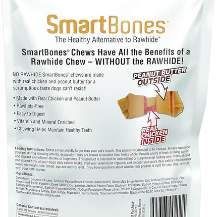 SmartBones Rawhide-Free Peanut Butter Mini Bones 16 Count (Pack of 1)