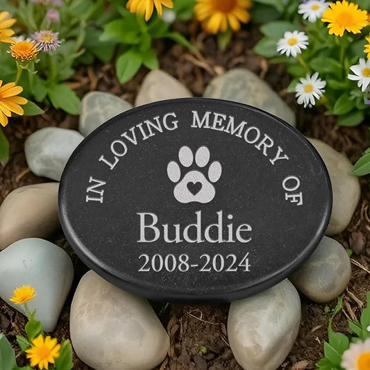 Dog Memorial Stone, in Loving Memory of Pet, Loss of Pet Sympathy Gift, Pet Memorial Gifts for Dogs Cats, Personalized Dog Memorial Gifts