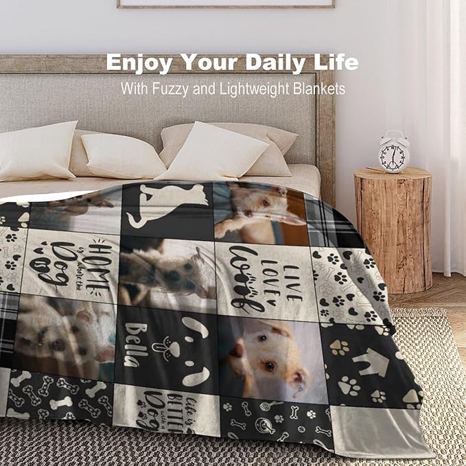Artsadd Dog and Cat Memorial Gifts, Pet Loss Memorial Blanket, Custom Dog Blanket, Personalized Pet Remembrance Gifts, Loss of Pet or Cat Remembrance Sympathy Grief Condolence Bereavement Gifts