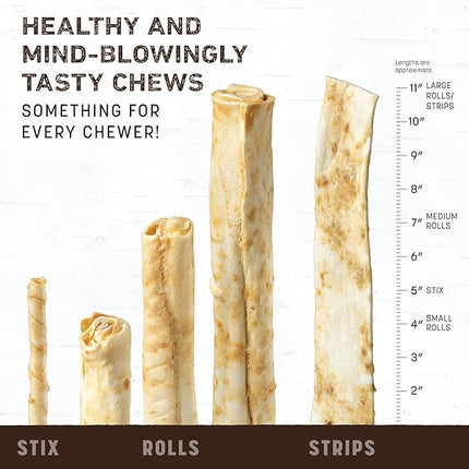 Earth Animal No Hide Chews - Long Lasting Rawhide Free Medium Dog Chews Rolls, Venison - 3 Count Value Pack