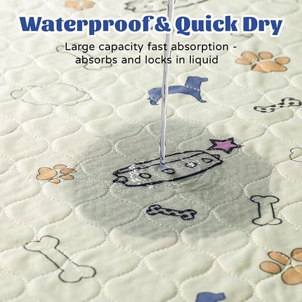Washable Pee Pads for Dogs Large 48" x 48" 2-Pack Reusable Puppy Pads Pet Training Pads, Fast Absorb Dog Mats, Waterproof Whelping Pad, Non-Slip Protects Against Urine Leakage