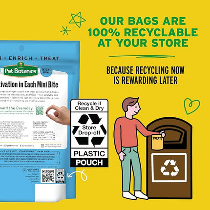 Pet Botanics 4 oz. Pouch Training Rewards Mini Soft & Chewy, Chicken Flavor, with 200 Treats Per Bag, The Choice of Top Trainers (Pack of 2)