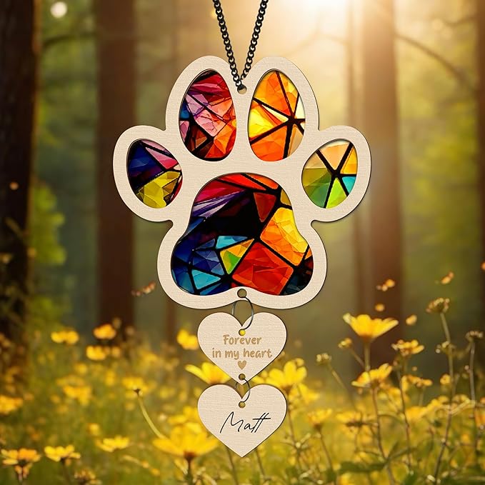 Pet Memorial Ornament for Christmas Tree Xmas Hanging Dog Cat Ornament Sympathy Gift Loss of Pet Passing Away Remembrance Keepsake for Pet Lover Ideas Gift in Loving Memory of Pet PS28-N4