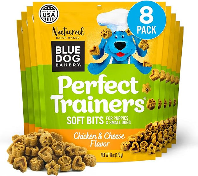 Blue Dog Bakery Natural Dog Treats, Perfect Trainers, Low Calorie Dog Training Treats, Chicken & Cheese Flavor, 6oz, 8 Count