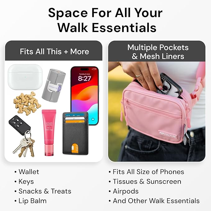 Pup Culture Cross Body Dog Training Treat Pouch | Removable Treat Bag for Anytime Your Pup Needs| Built In Poop Bag Dispenser & Used Dog Poop Bag Holder | Stylish Dog Treat Pouch - Orange