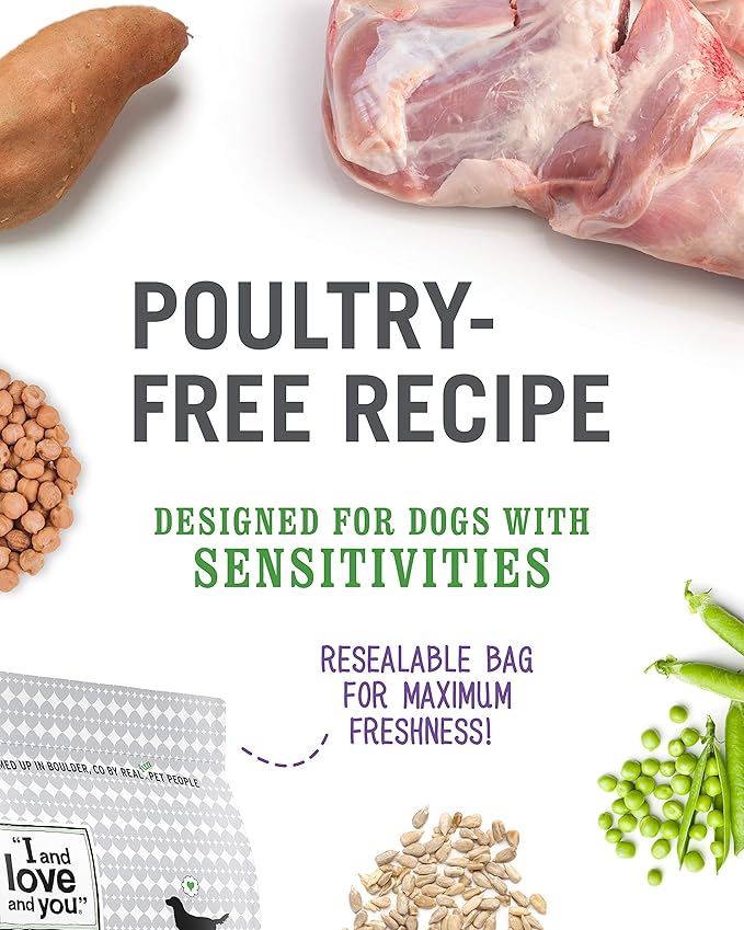 I and love and you Lovingly Simple Dry Dog Food - Lamb + Sweet Potato - Grain Free, Filler Free, Prebiotic + Probiotic 3.85lb Bag