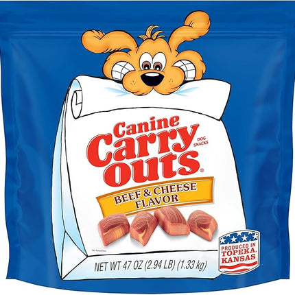 Canine Carry Outs Dog Treats, Beef & Cheese Flavor, 47 Ounce