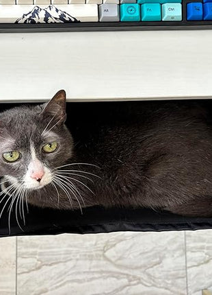 Cat Desk Bed - Hammock for Keeping Cat or Pet Off Desk - Save Space While Work or Gaming - Mount is Included (Black)