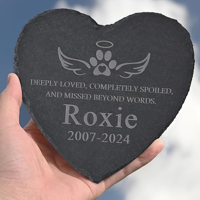 Personalized Pet Memorial Stone, Dog Memorial Gifts for Loss of Dog, Pet Loss Gifts, Pet Memorial, Loss of Dog Sympathy Gift, Dog Remembrance Gift, Pet Bereavement Gifts - Miss Beyond Words