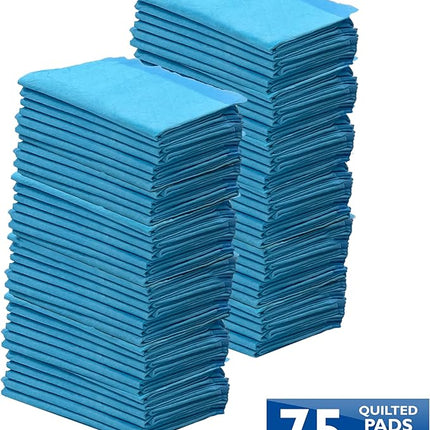 Four Paws Wee-Wee Superior Performance Pee Pads for Dogs with Runoff Barrier Edge Guard Protection, Puppy & Dog Potty Training Pads, Housebreaking Supplies, 28" x 34" (75 Count)