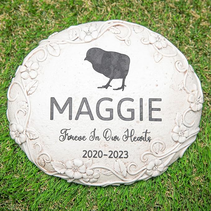 Personalized Chicken Memorial Stone, Pet Grave Marker Chick, Chick Headstone, Chick Tombstone, Chick Gravestone, Chick Memorial Stone, Chick Memorial Gifts