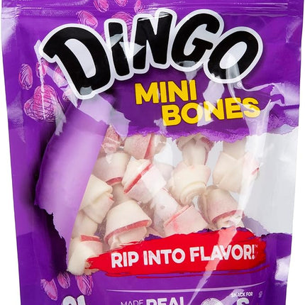 Dingo Mini Bones Rawhide for Dogs, Dog Chews Made with Real Chicken