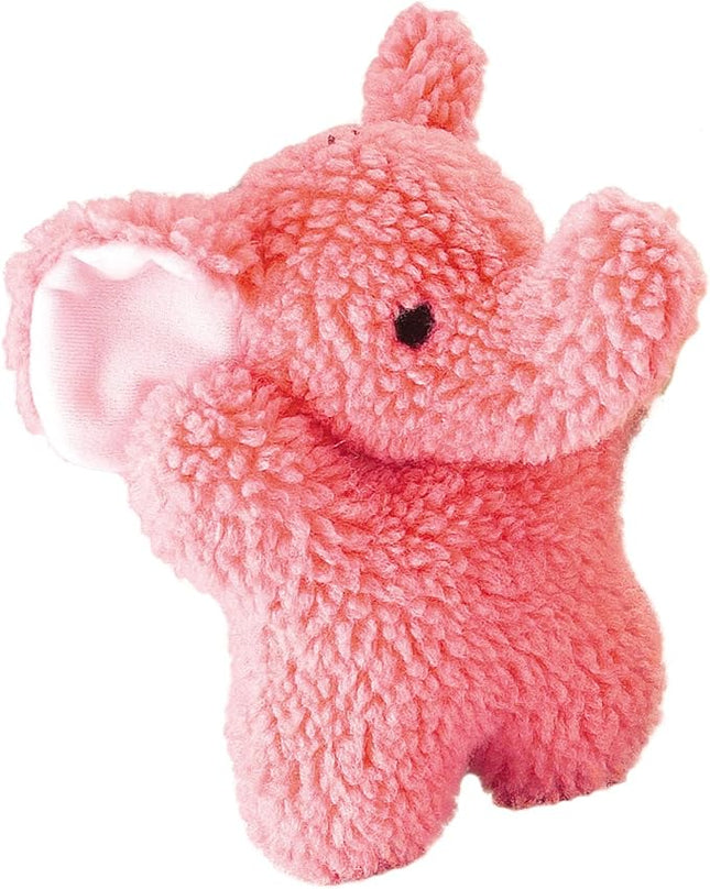 Zanies Cuddly Berber Baby Elephant Dog Toys, Pink 8-Inch