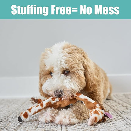 SPOT Skinneeez Giraffe 14 Inch Stuffing-Free Plush Squeaky Dog Toy – Soft Interactive Chew Toy for Small and Medium Dogs – Mess-Free Play for Light & Moderate Chewers