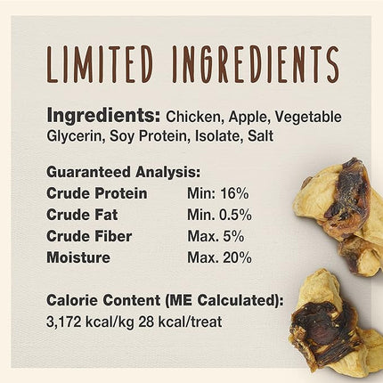Cadet Gourmet Chicken & Apple Wrapped Dog Treats Wraps - Healthy & Natural Chicken & Apple Dog Training Treats for Small & Large Dogs - Inspected & Tested in USA (28 oz.)