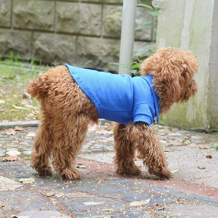 lovelonglong Basic Dog Polo Shirts Premium Cotton, Polo T-Shirts for Large Medium Small Dogs with a Two-Button Collar Blank Color Blue XXXL